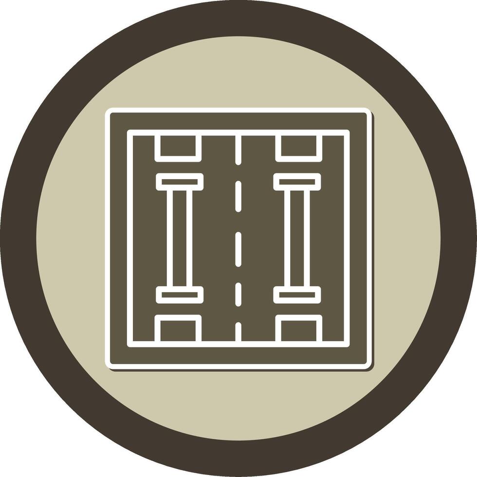 Lane Sticker Circle Icon vector