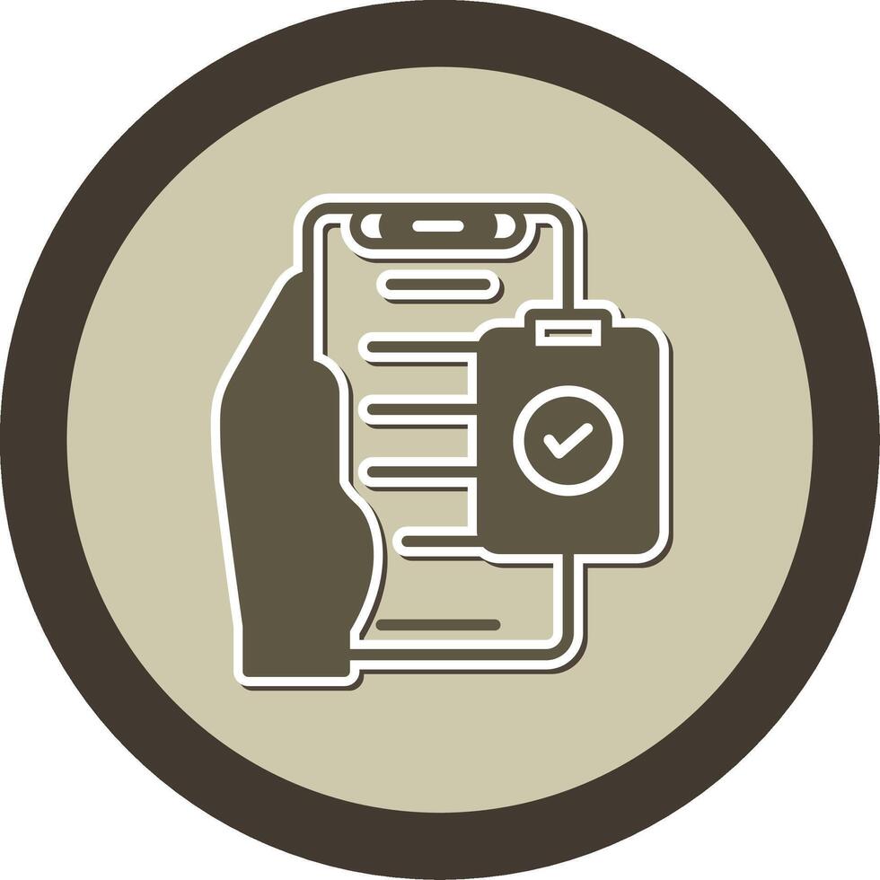 Check List Sticker Circle Icon vector