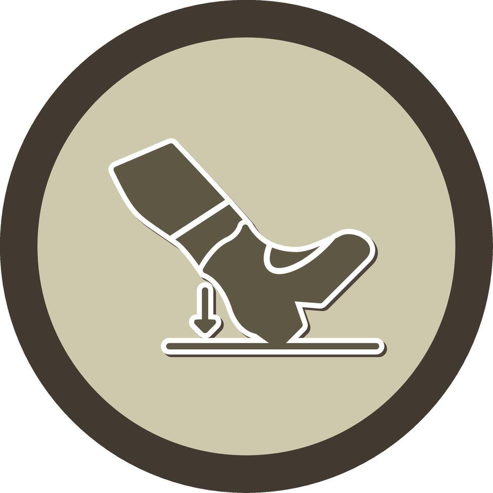 Heel Dig Sticker Circle Icon vector