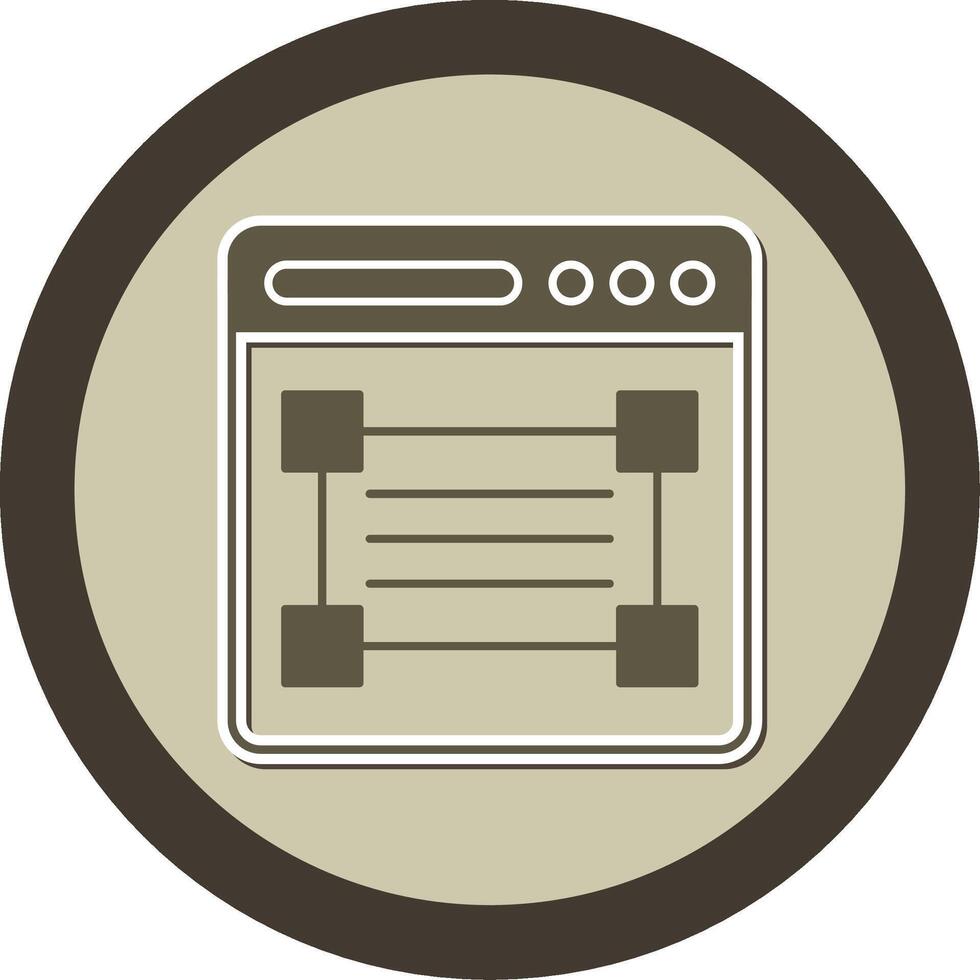 Web Design Sticker Circle Icon vector