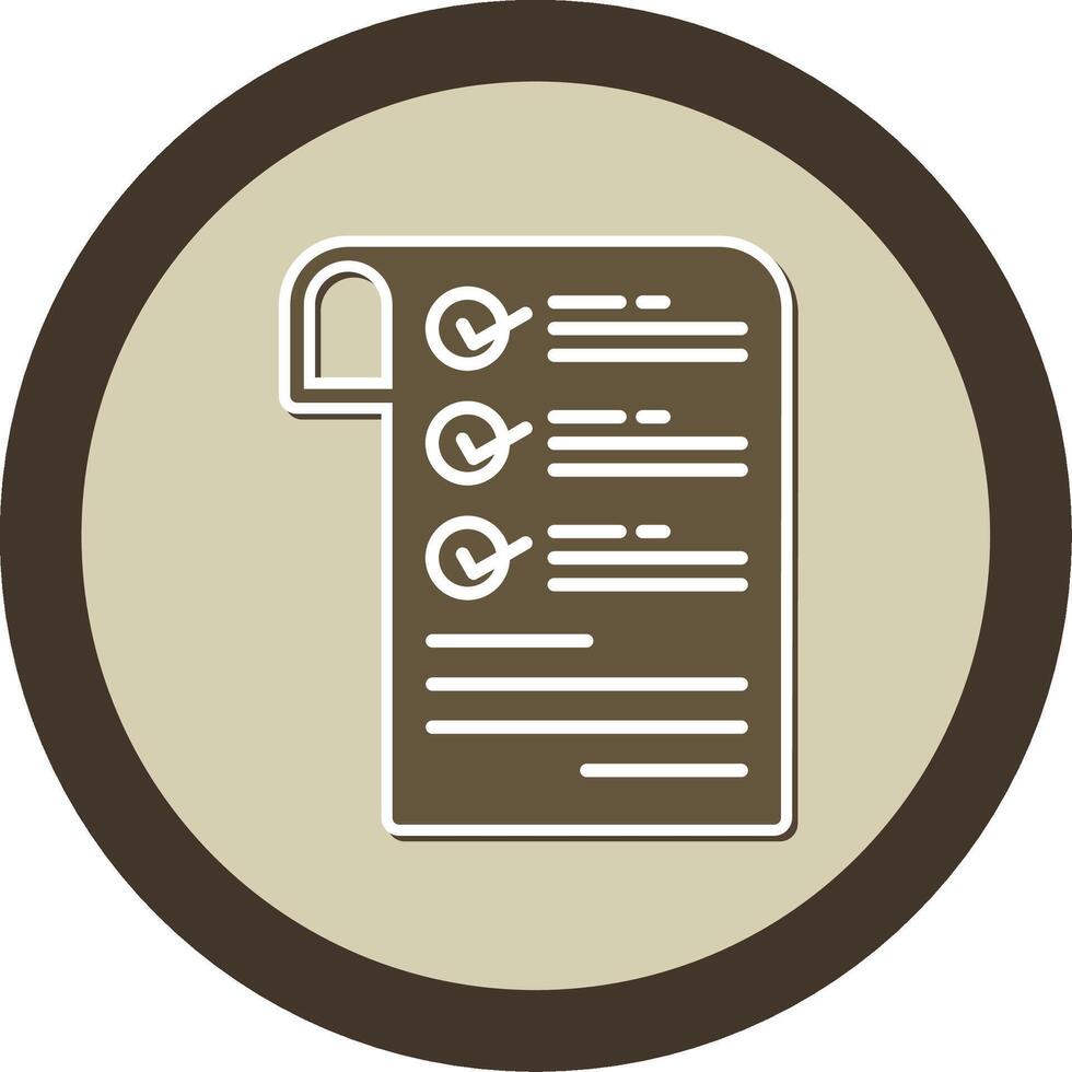 Checklist Sticker Circle Icon vector