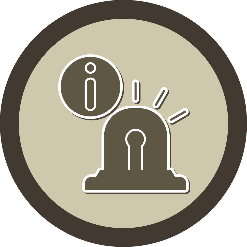 Emergency Information Sticker Circle Icon vector