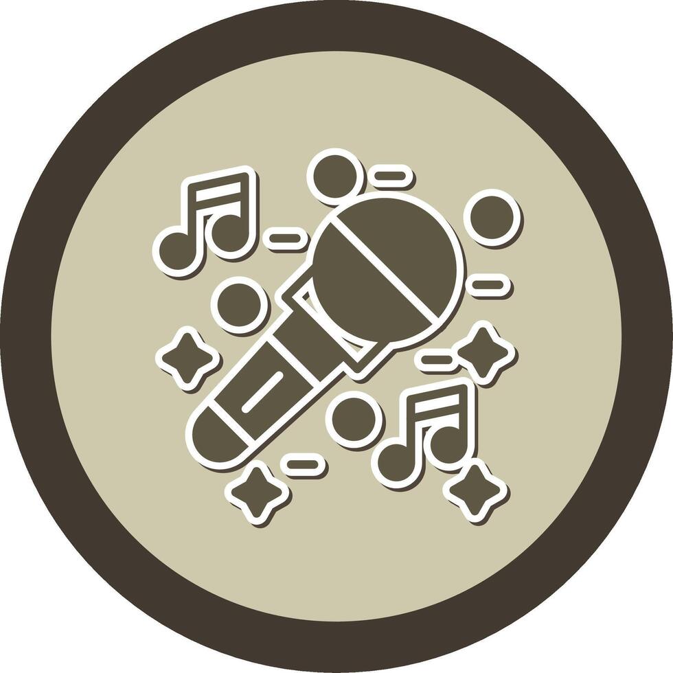 Music Sticker Circle Icon vector