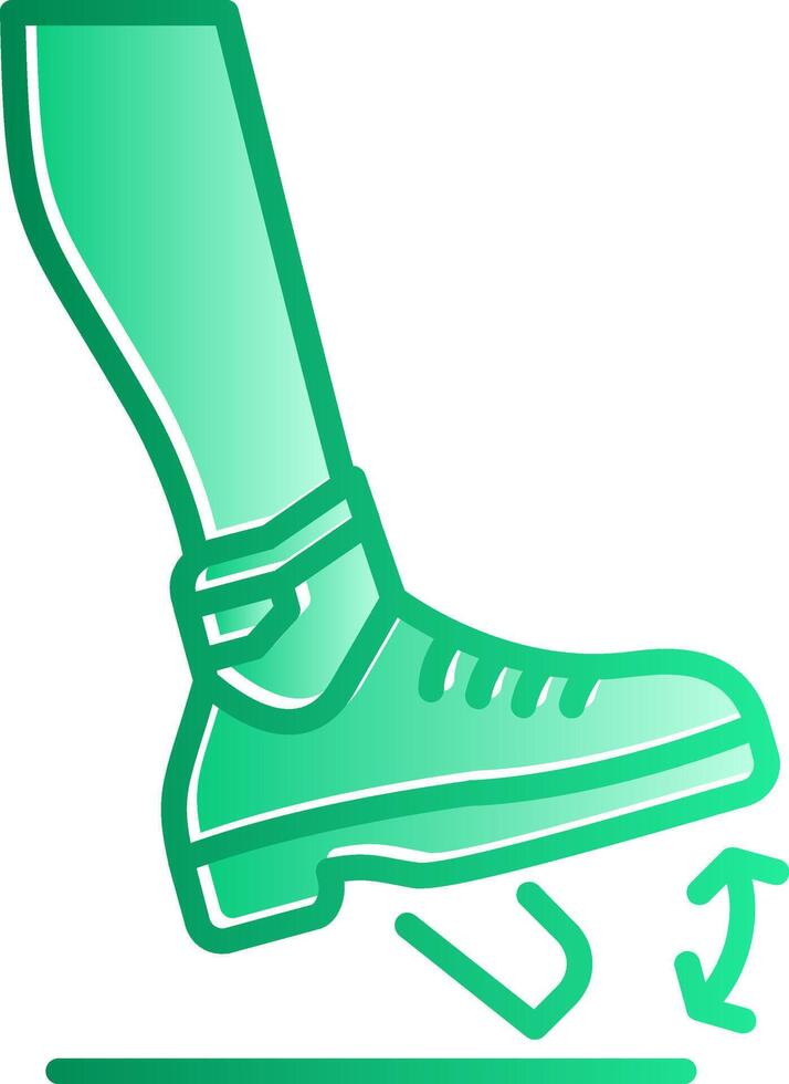 Ankle Flex Gradient Slip Icon vector