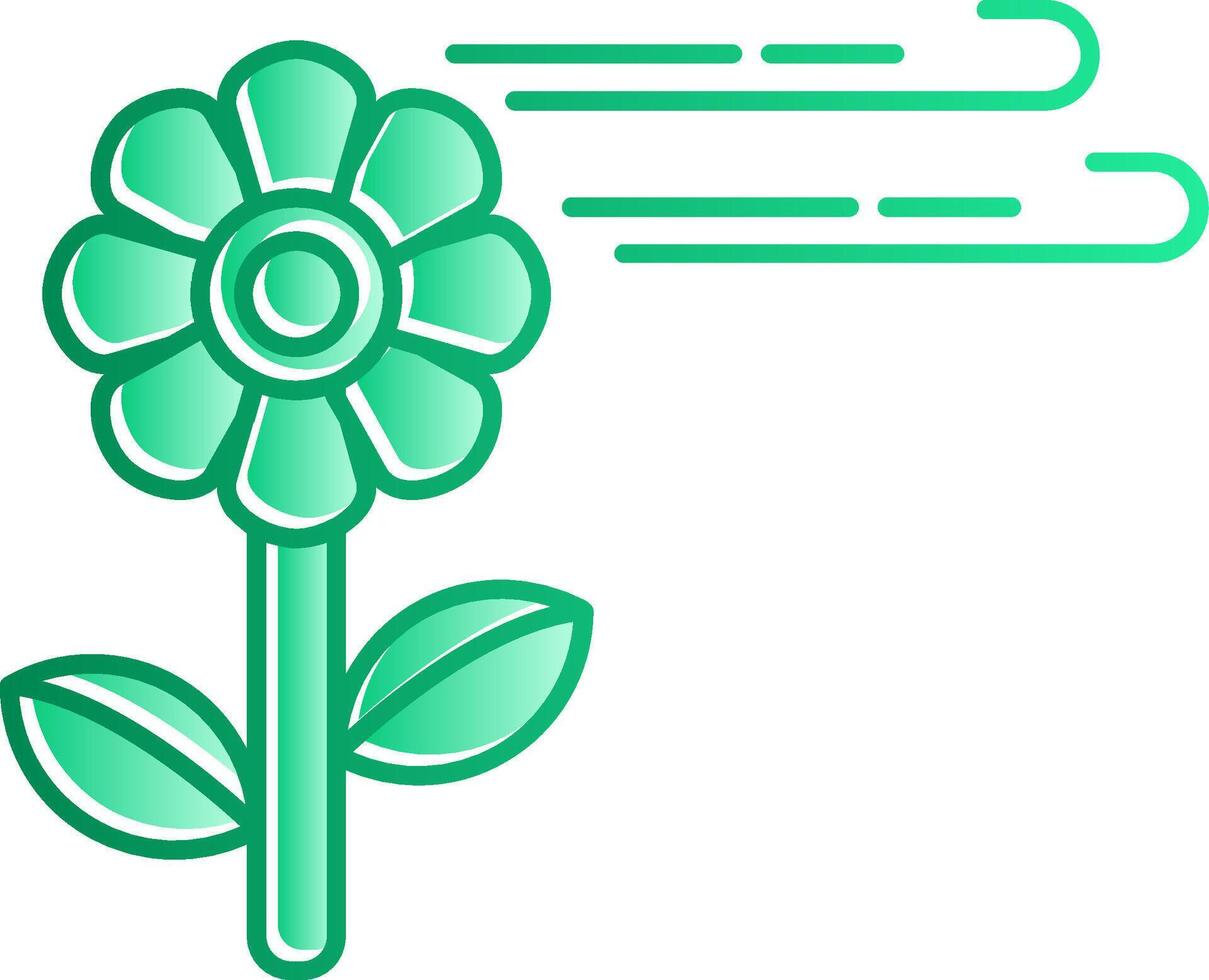 Pollen Allergy Gradient Slip Icon vector