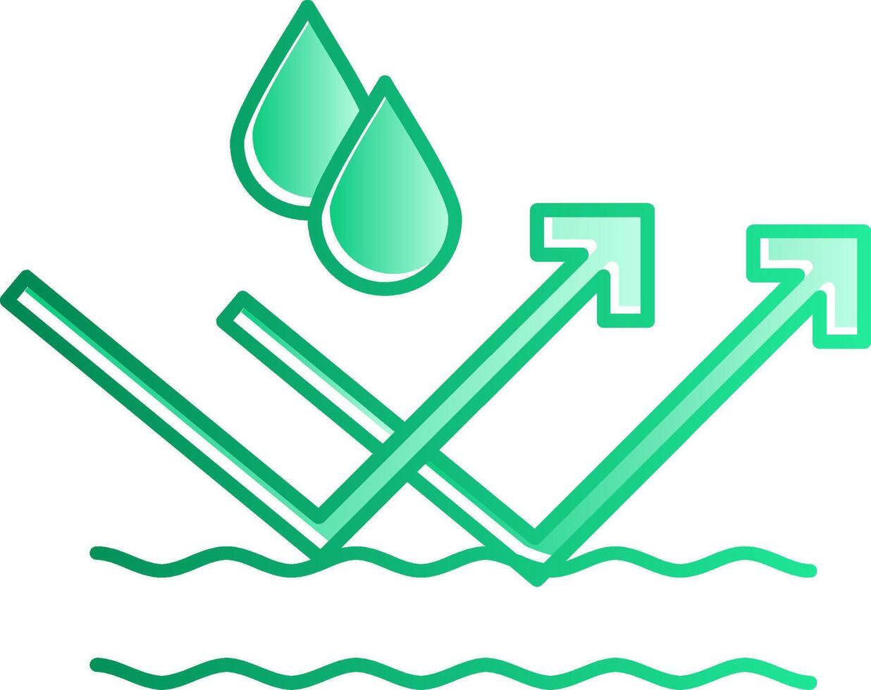 Water Resistant Gradient Slip Icon vector