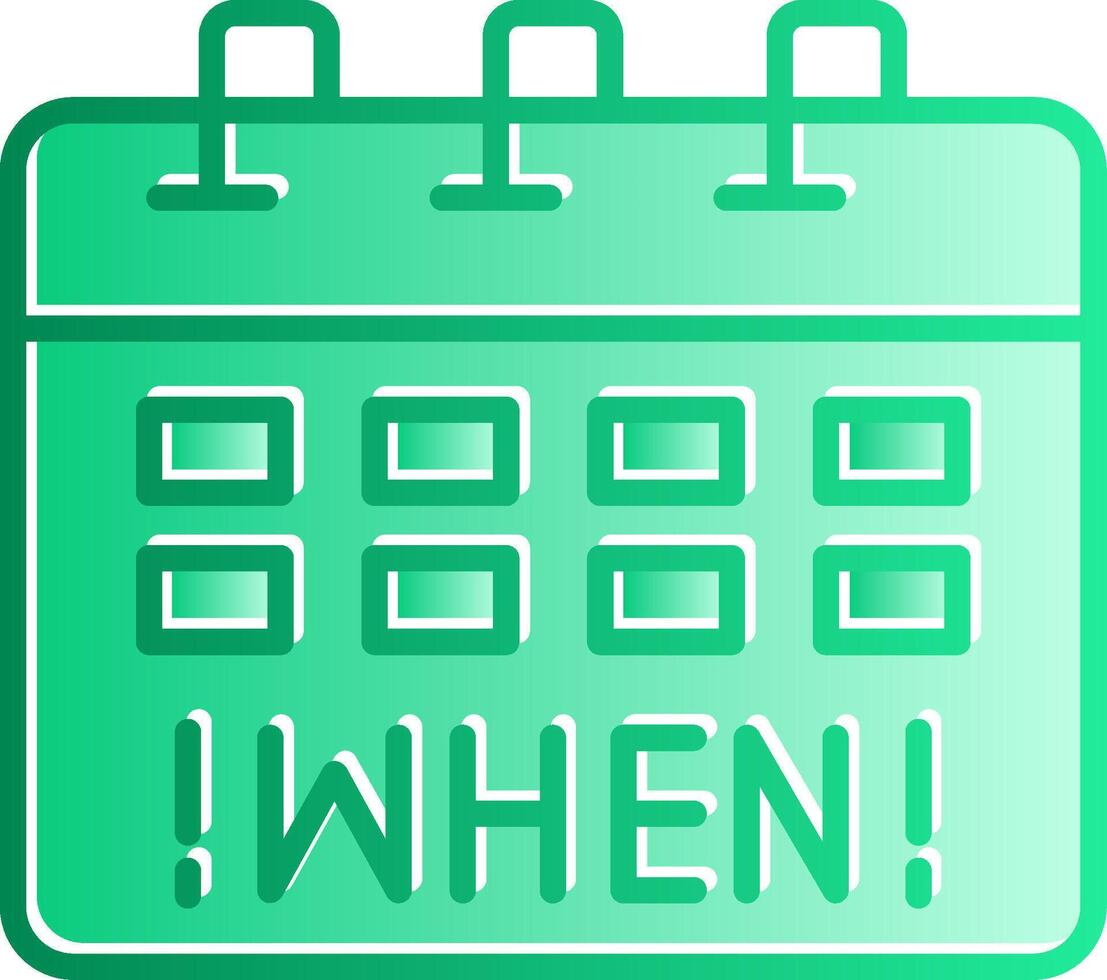 When Gradient Slip Icon vector