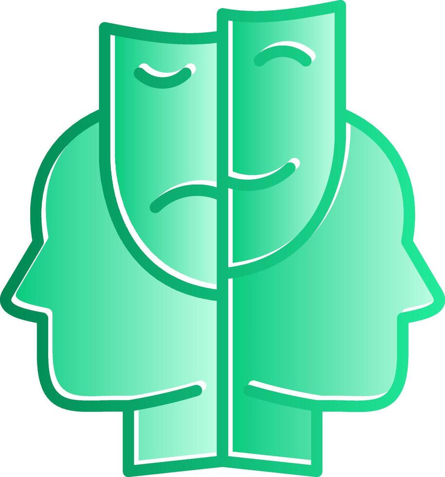 Bipolar Gradient Slip Icon vector