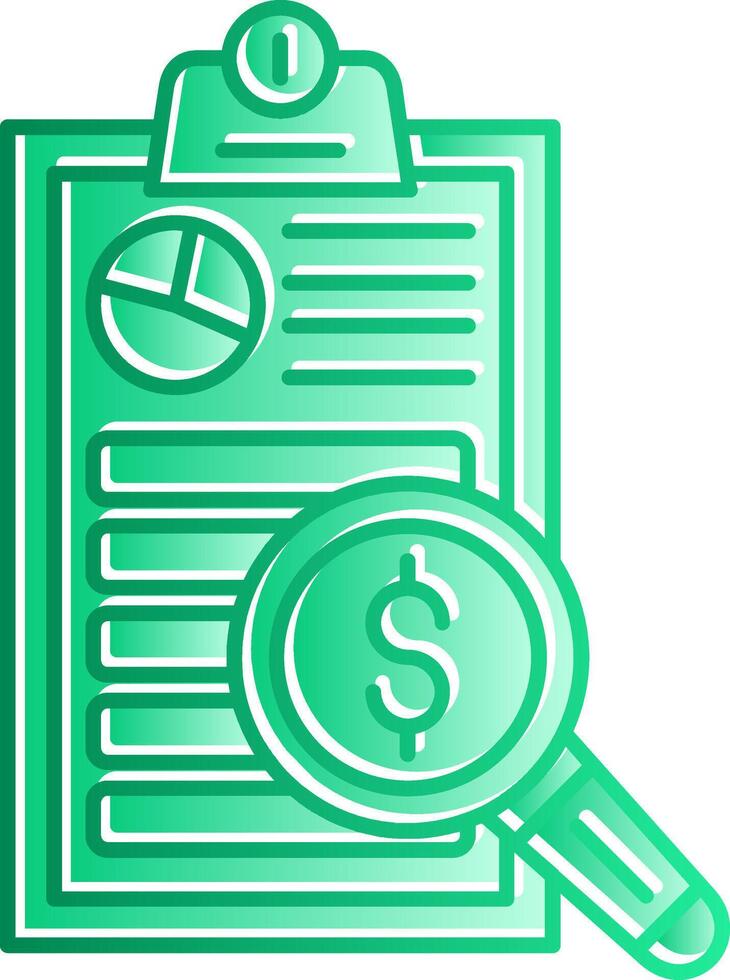 Auditing Gradient Slip Icon vector