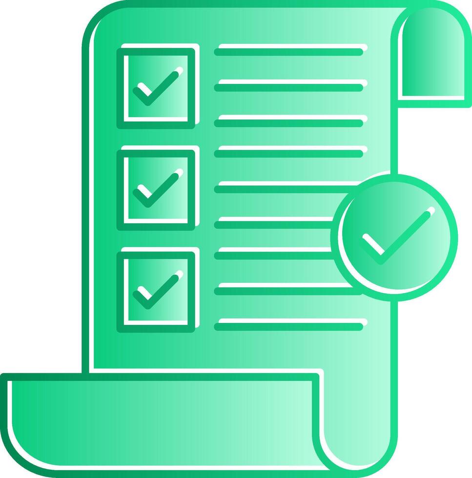 Terms and Conditions Gradient Slip Icon vector