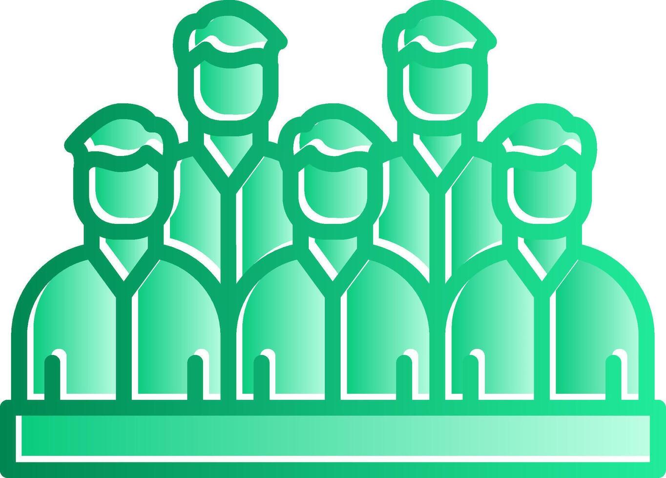 Spectators Gradient Slip Icon vector