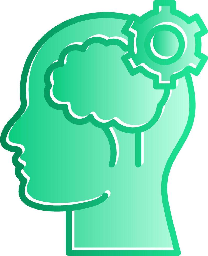 Cognitive Function Gradient Slip Icon vector