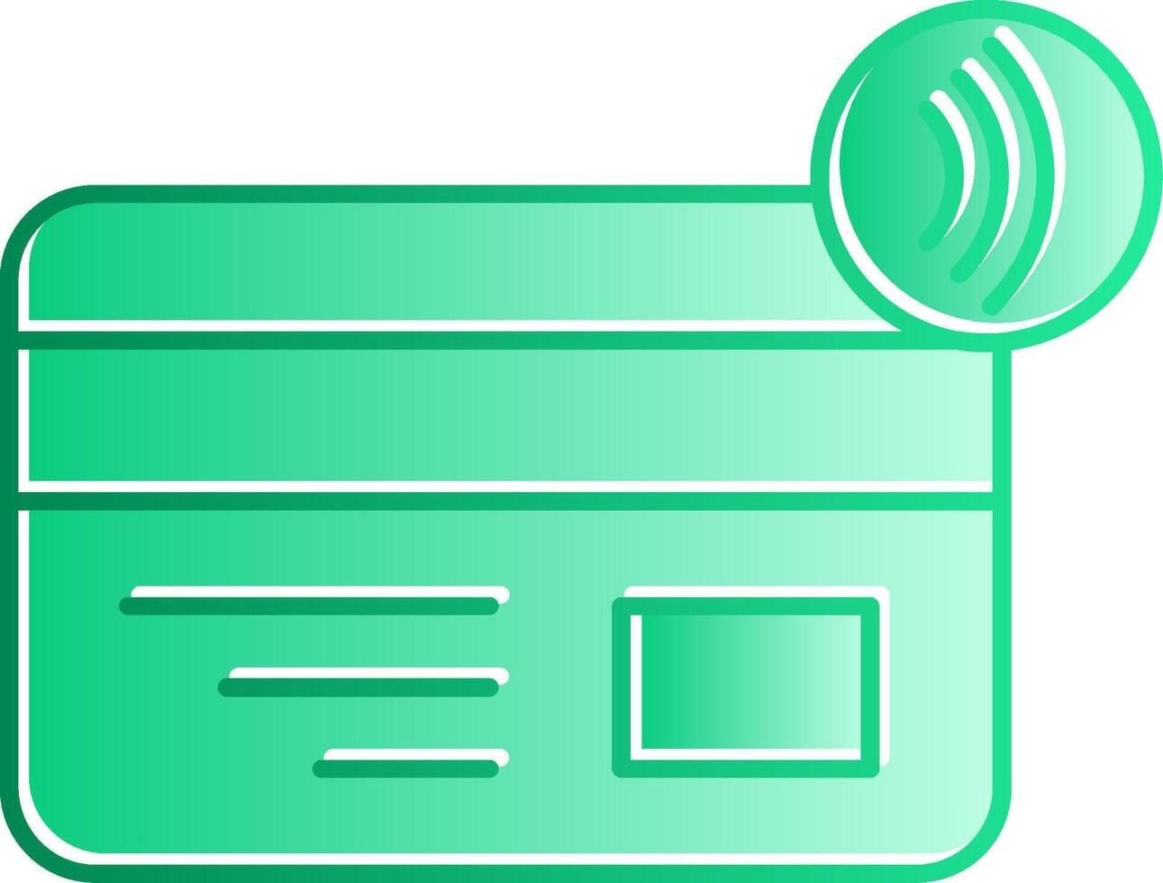 Nfc Payment Gradient Slip Icon vector