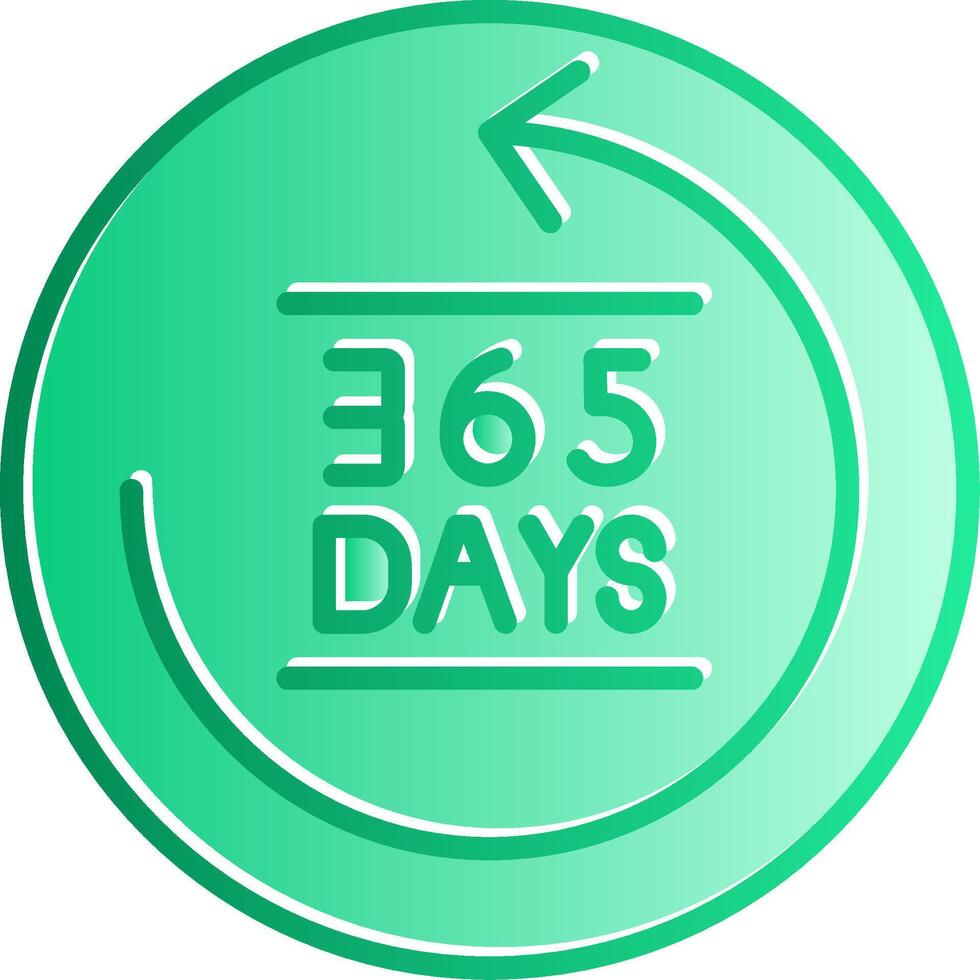 365 Days Gradient Slip Icon vector