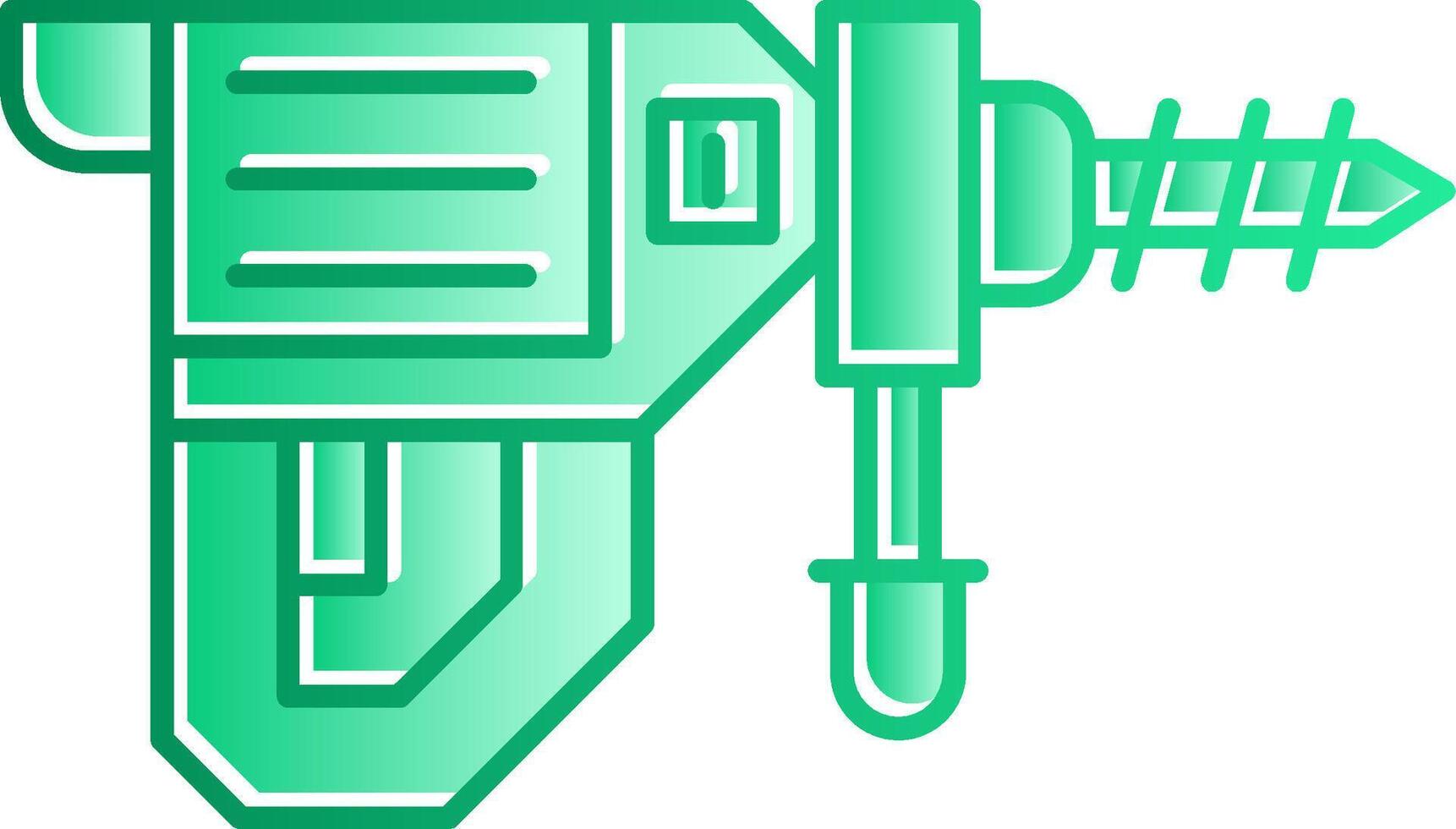 Rotary Hammer Gradient Slip Icon vector
