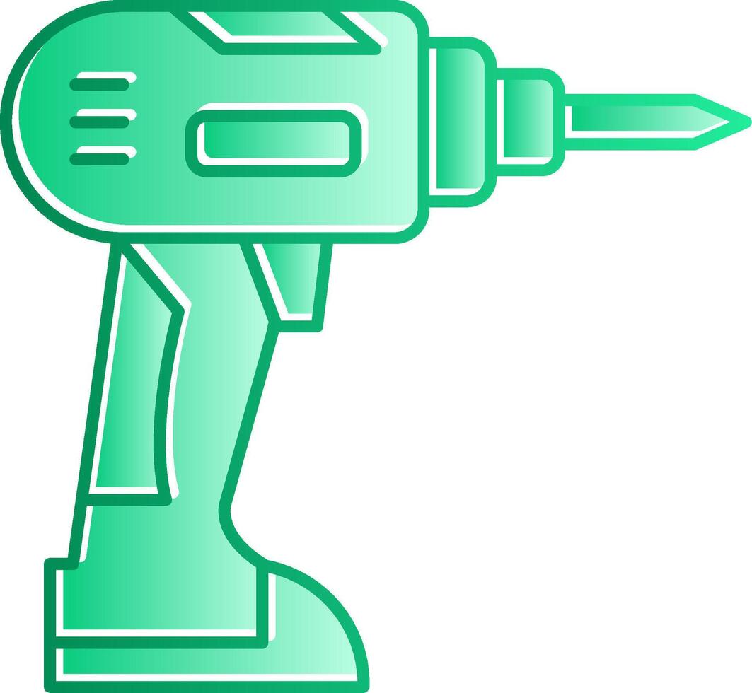 Cordless Drill Gradient Slip Icon vector