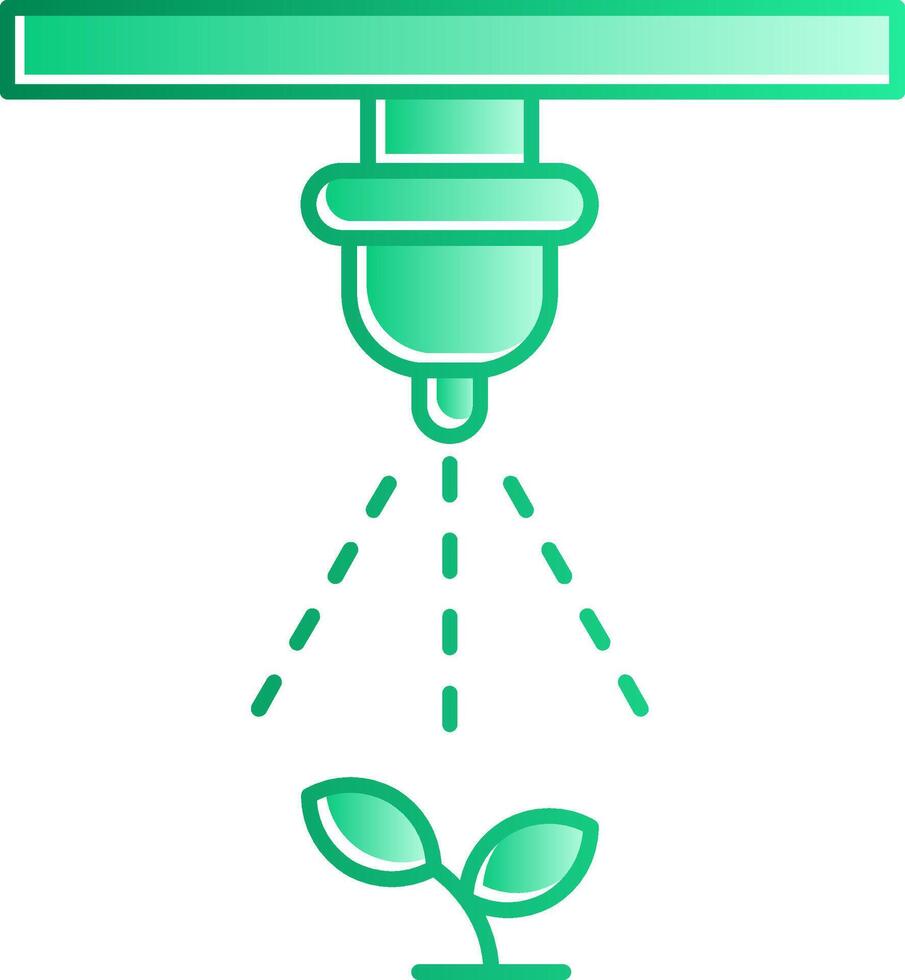 Drip Irrigation Gradient Slip Icon vector