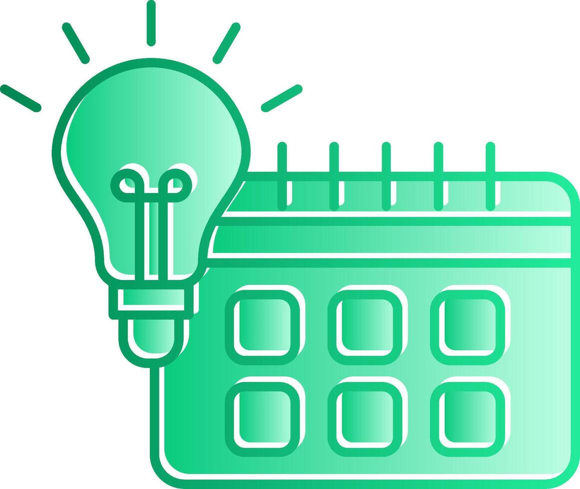 Day To Day Learning Gradient Slip Icon vector