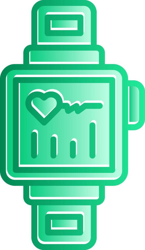 Smartwatch Gradient Slip Icon vector