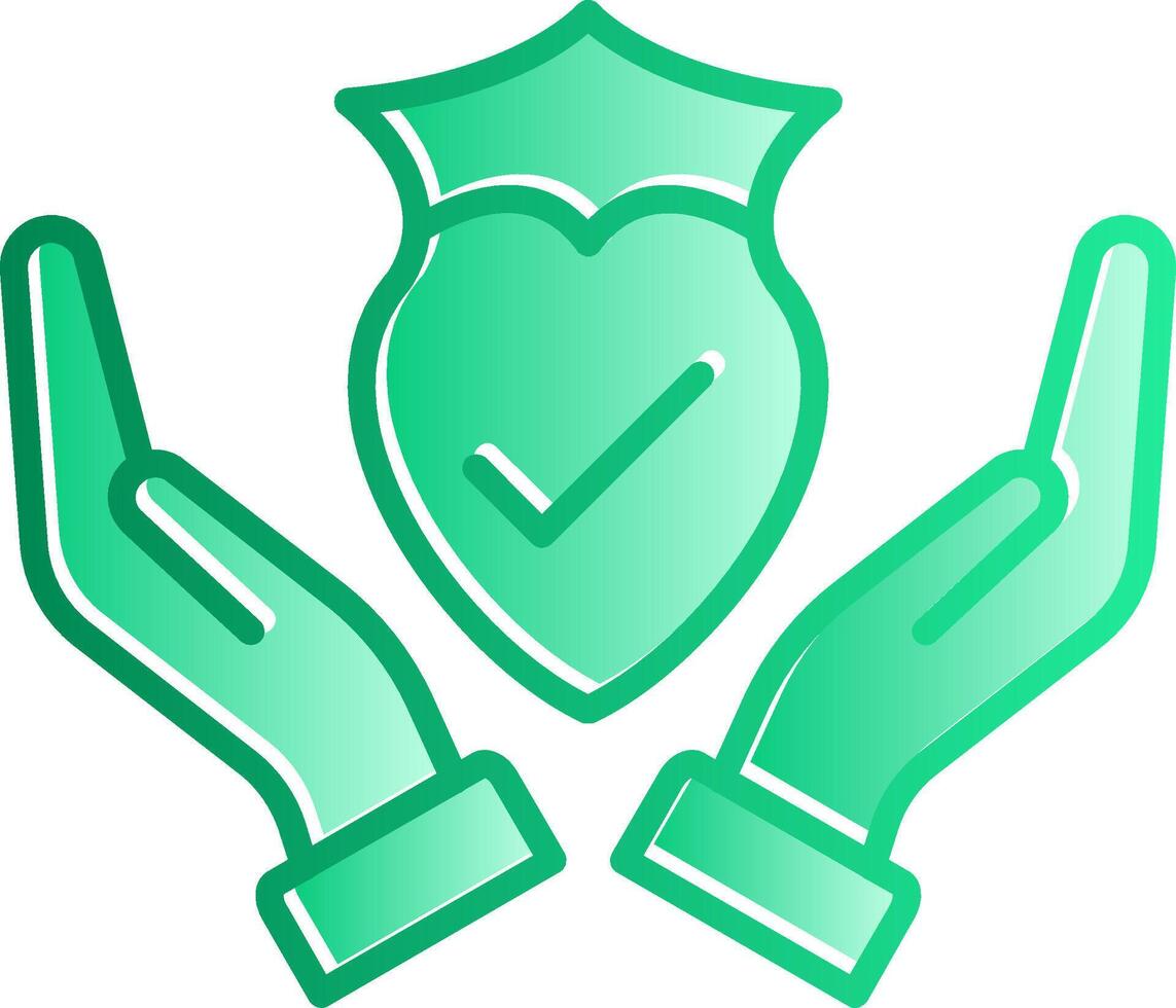 Trust Gradient Slip Icon vector