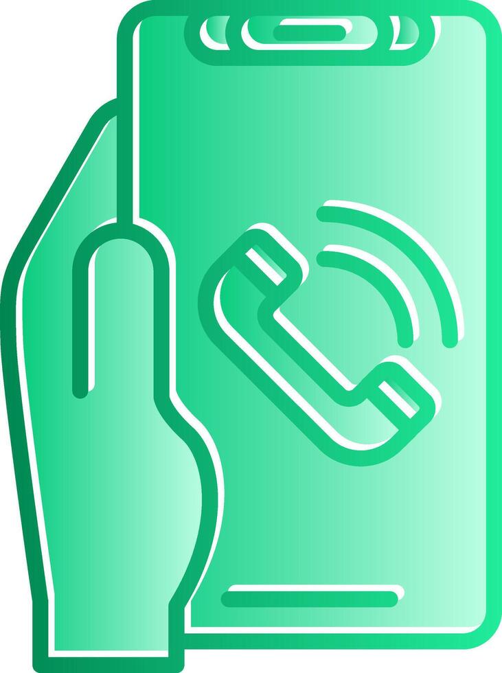 Phone Call Gradient Slip Icon vector