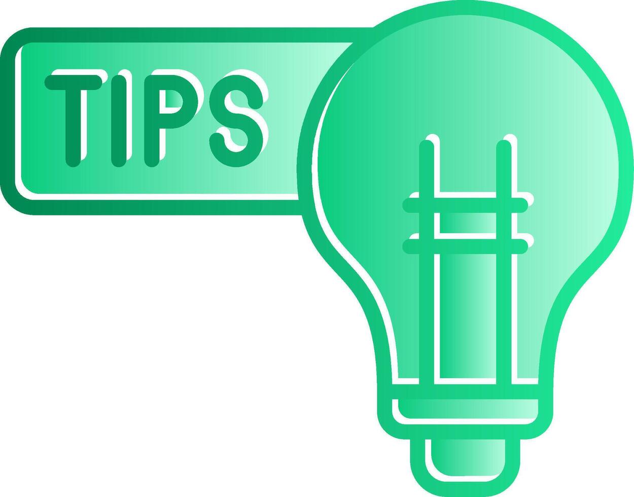 Tips Gradient Slip Icon vector