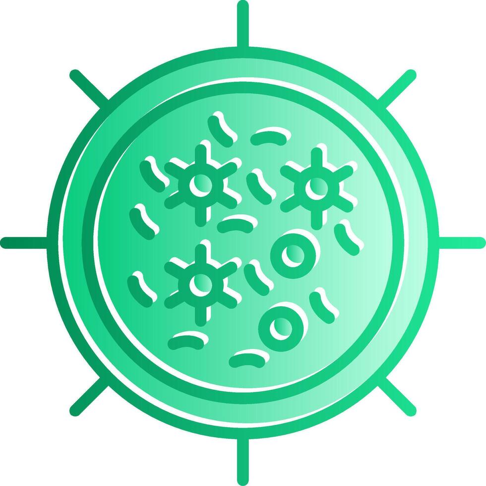 Bacteria Gradient Slip Icon vector