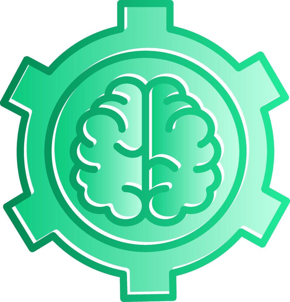 Brain Functions Gradient Slip Icon vector