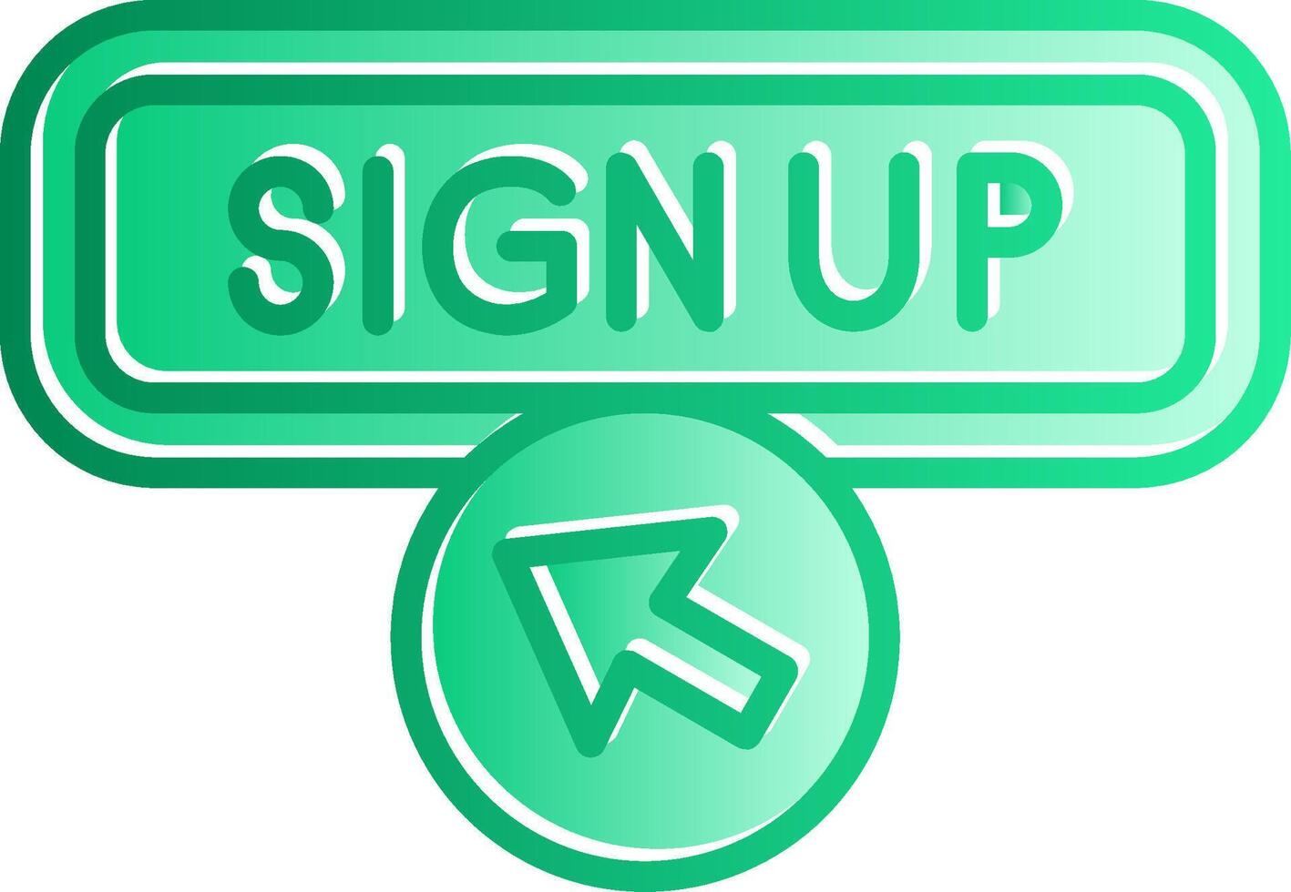 Sign Up Gradient Slip Icon vector