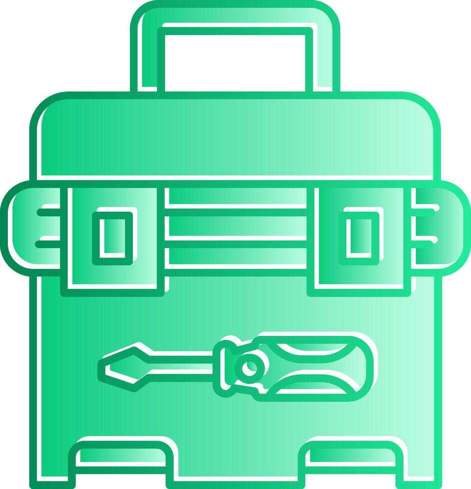 Tool Box Gradient Slip Icon vector