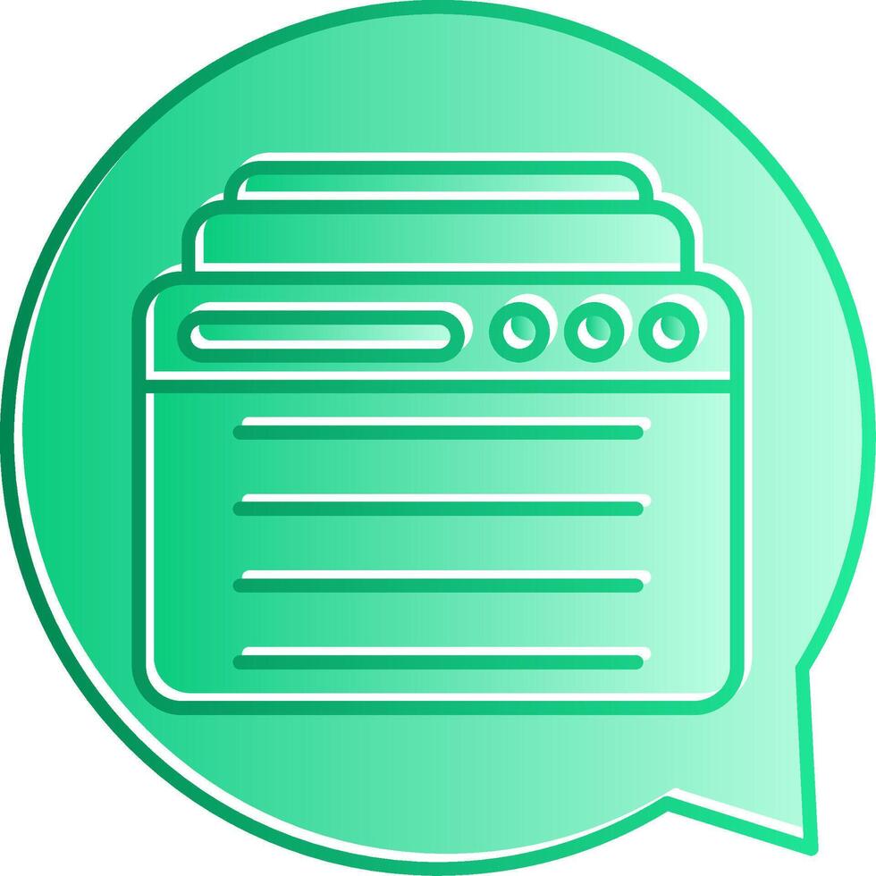 Webchat Gradient Slip Icon vector