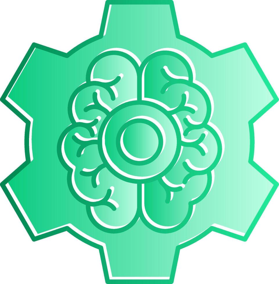 Brain Functions Gradient Slip Icon vector