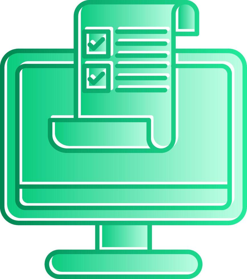 Brief Gradient Slip Icon vector
