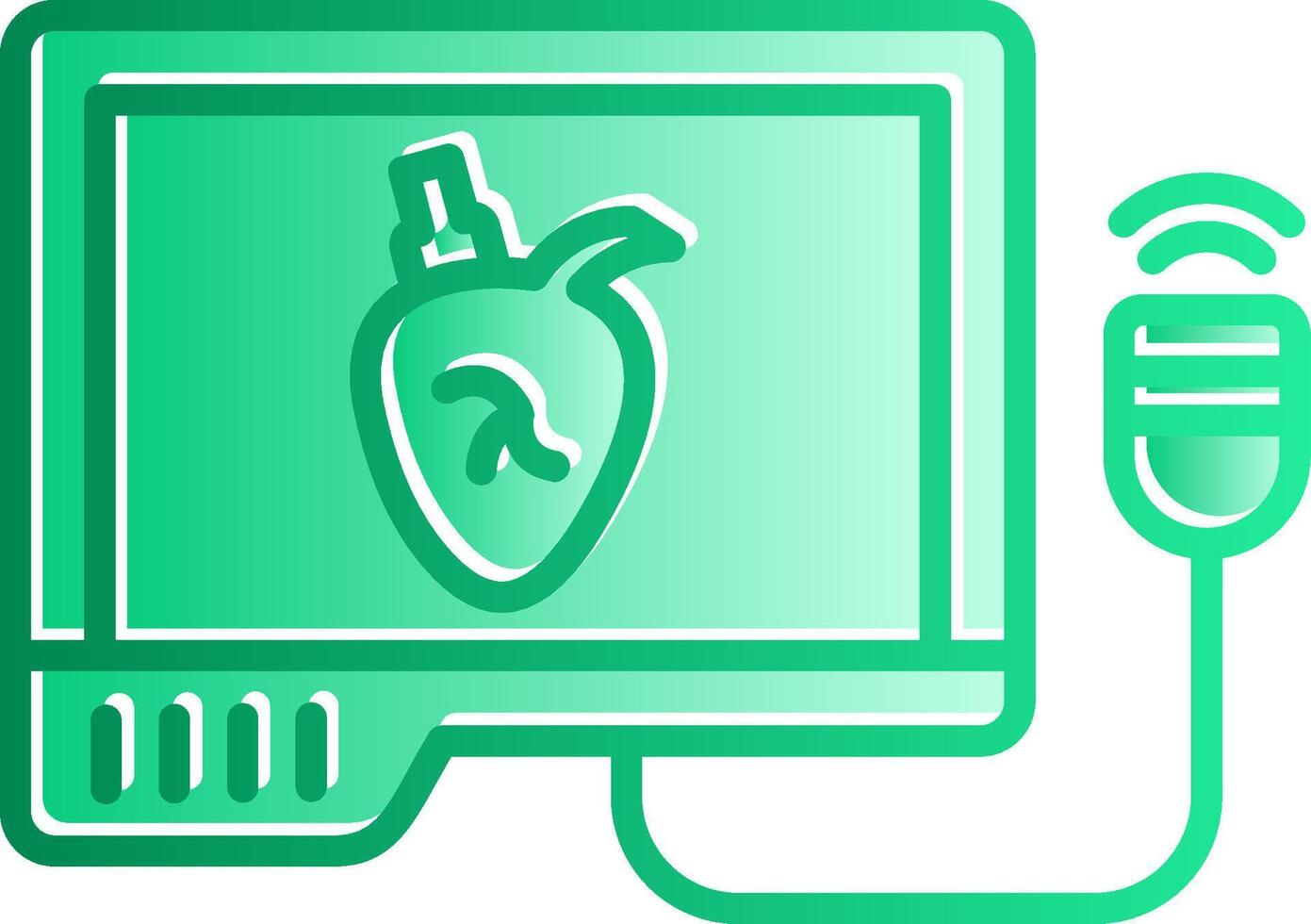 Echocardiogram Gradient Slip Icon vector