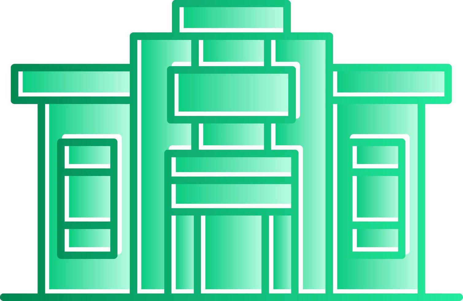 Institute building Gradient Slip Icon vector