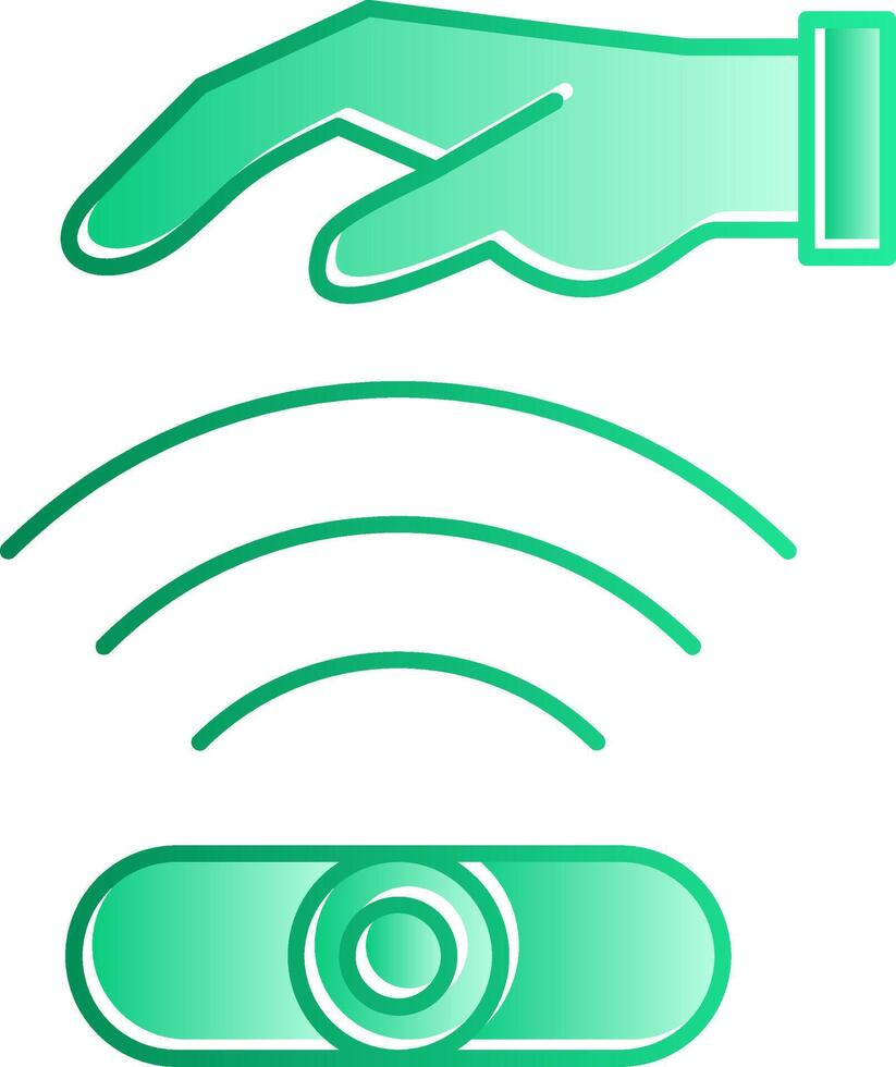Hand Sensor Gradient Slip Icon vector