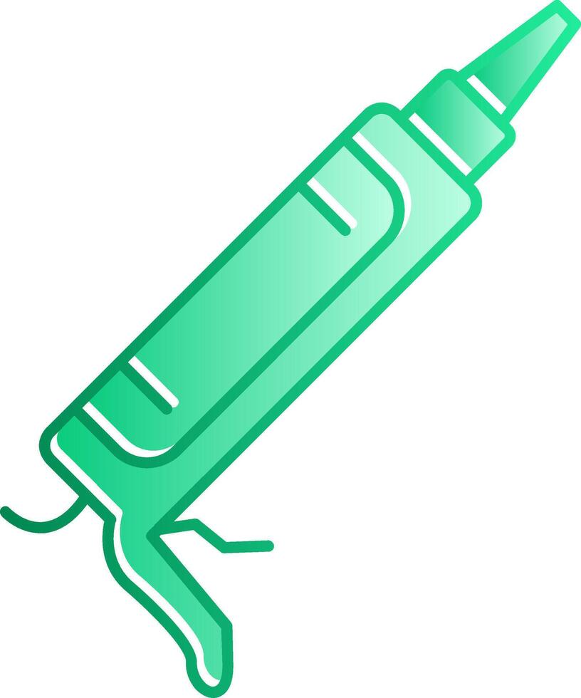 Sealant Gun Gradient Slip Icon vector