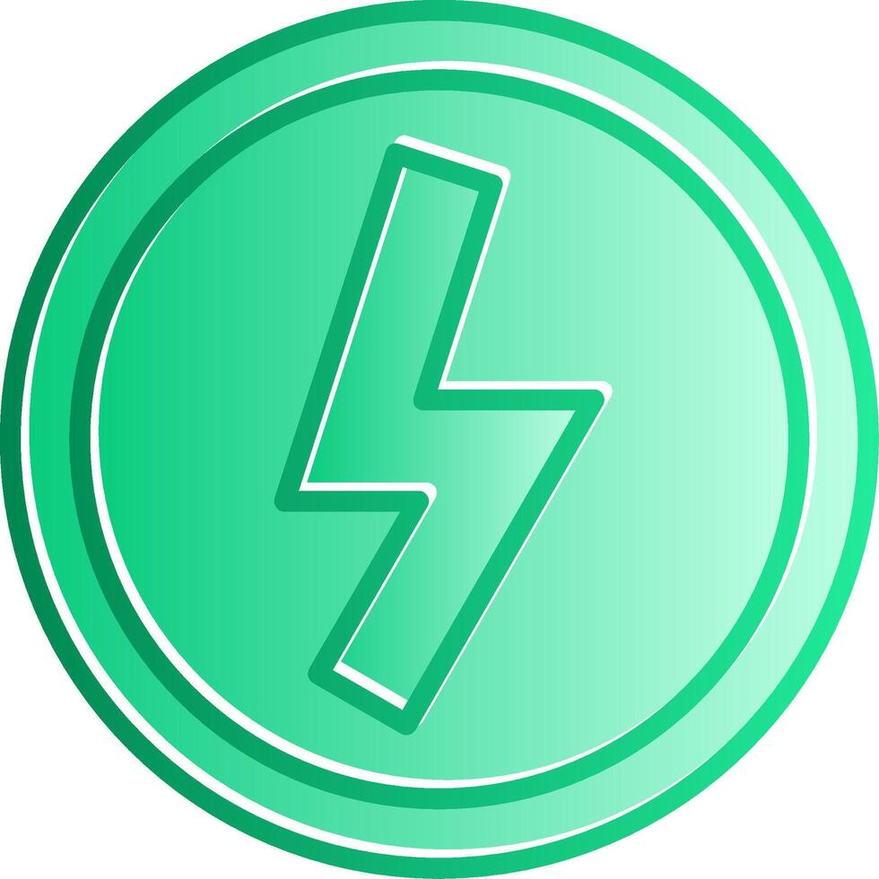 Lightning Gradient Slip Icon vector