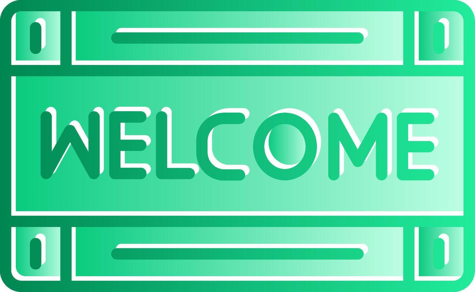 Welcome Gradient Slip Icon vector