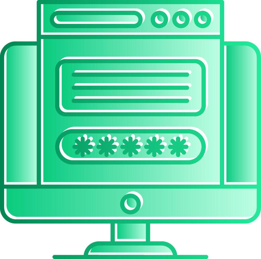 Password Gradient Slip Icon vector