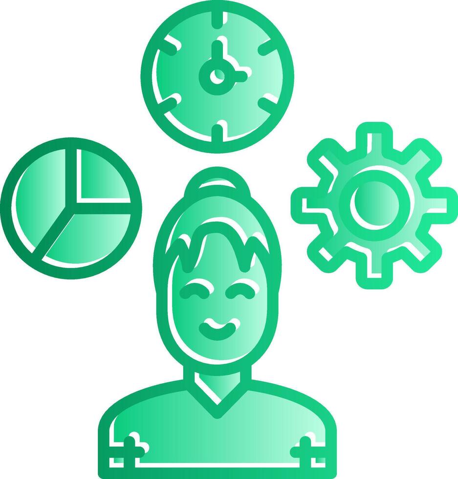 Flexible Work Gradient Slip Icon vector