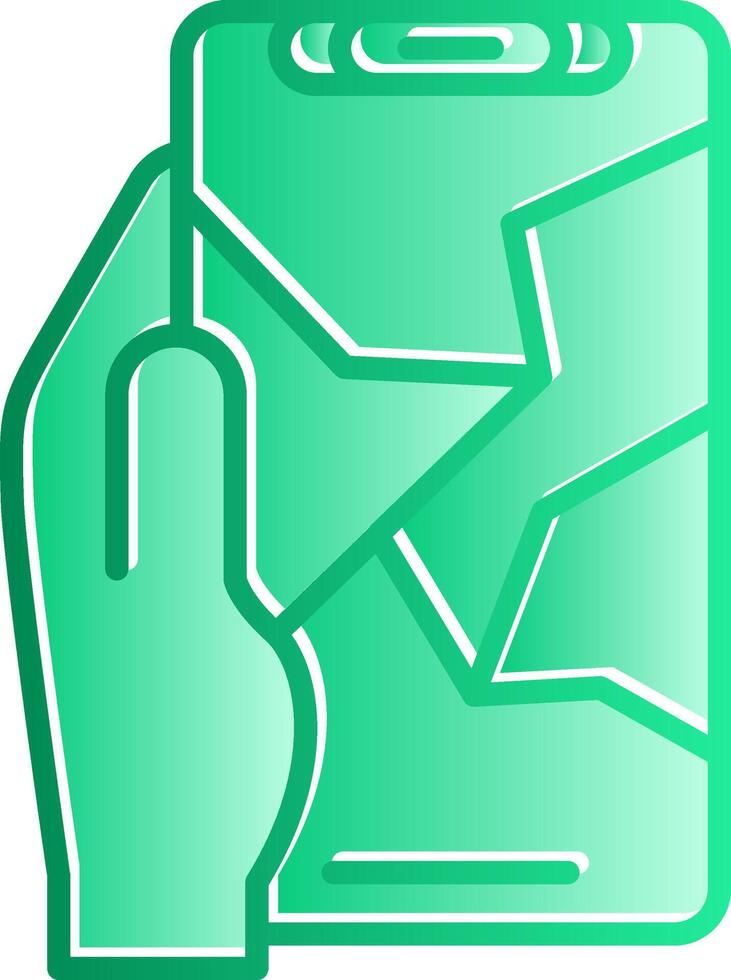 Creacked Gradient Slip Icon vector