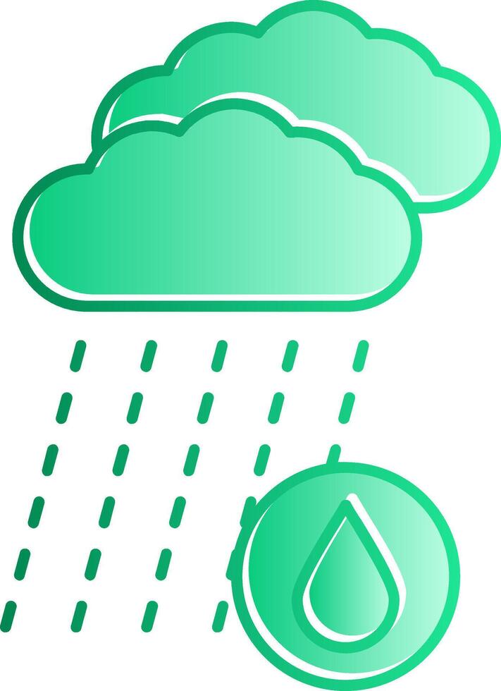 Rain Gradient Slip Icon vector
