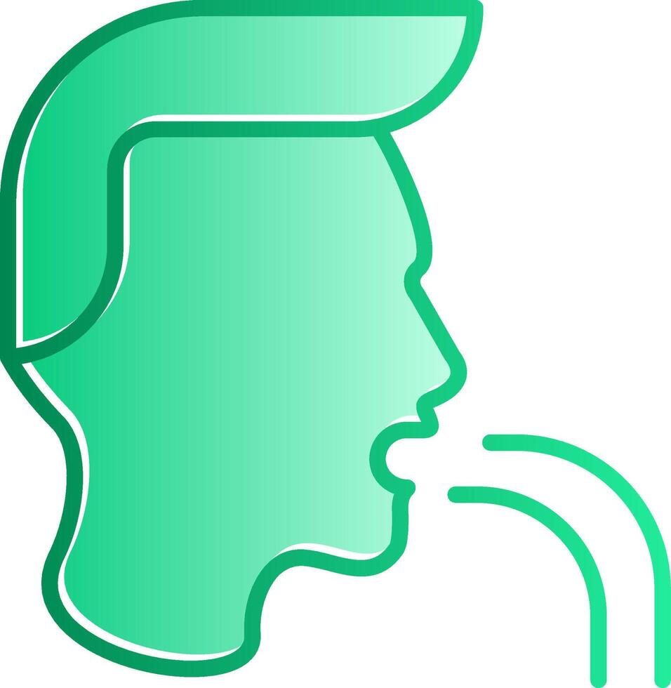 Nausea Gradient Slip Icon vector