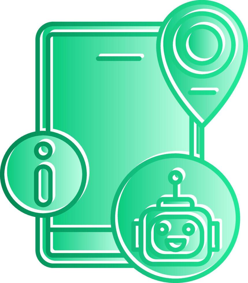 Virtual Assistant Gradient Slip Icon vector