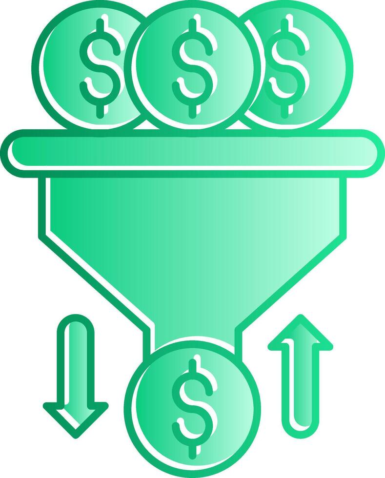 Cash Sales PipeGradient Slip Gradient Slip Icon vector