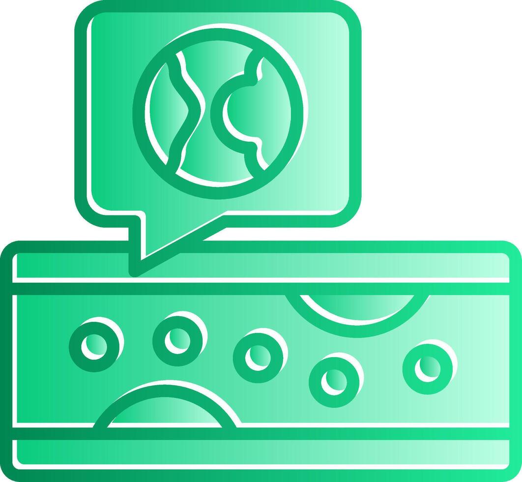 Atherosclerosis Gradient Slip Icon vector