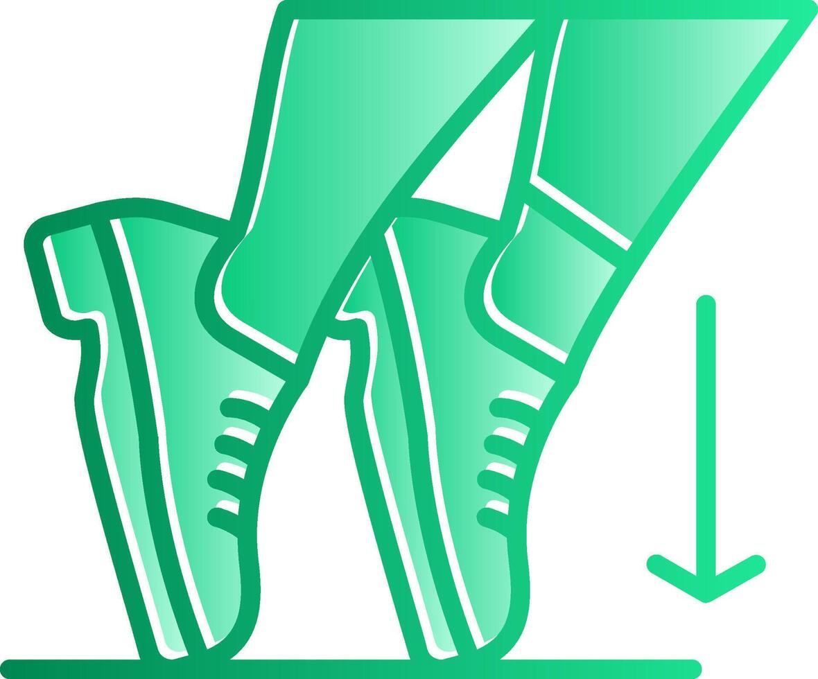 Toe Stand Gradient Slip Icon vector