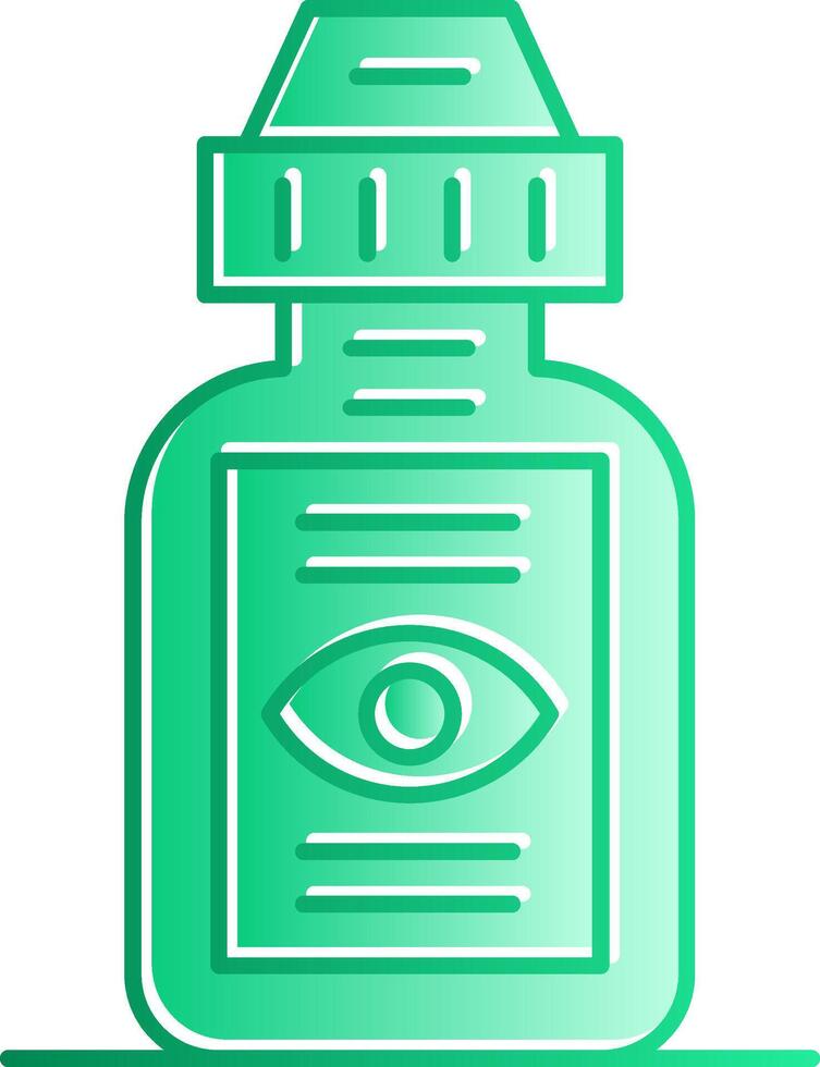 Eyedrops Gradient Slip Icon vector