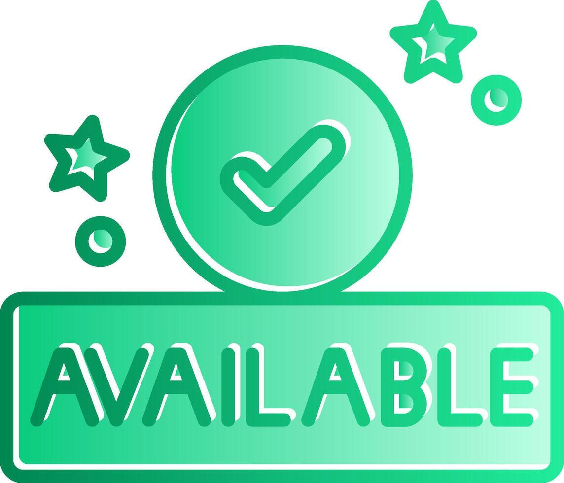 Available Gradient Slip Icon vector